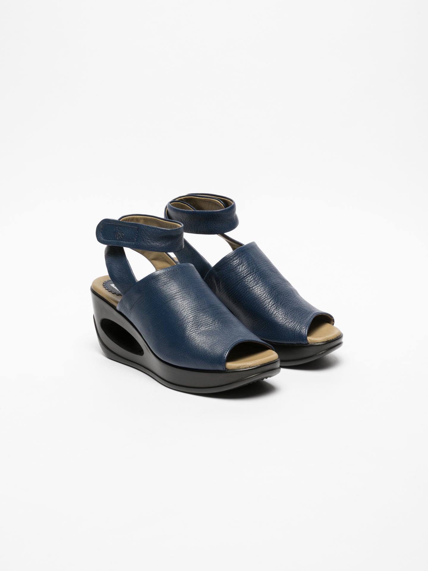 Fly London Blue Wedge Sandals